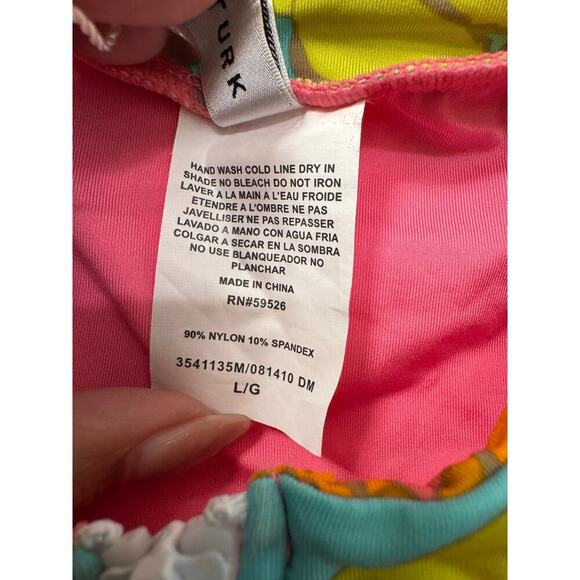 Trina Turk Large NWT Playa De Flor Half Zip Long Sleeve Rash Guard Paddle Suit - Picture 7 of 10